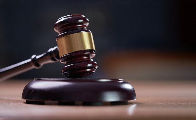 Legal law concept image gavel on desk in office