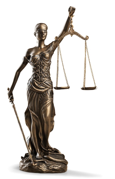 Legal law concept, justice bronze lady statue