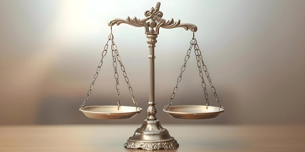 Legal scale symbolizes balance and justice in court reflecting authority and verdicts Concept Legal System Balance of Justice Authority Symbol Court Verdicts Scale of Law