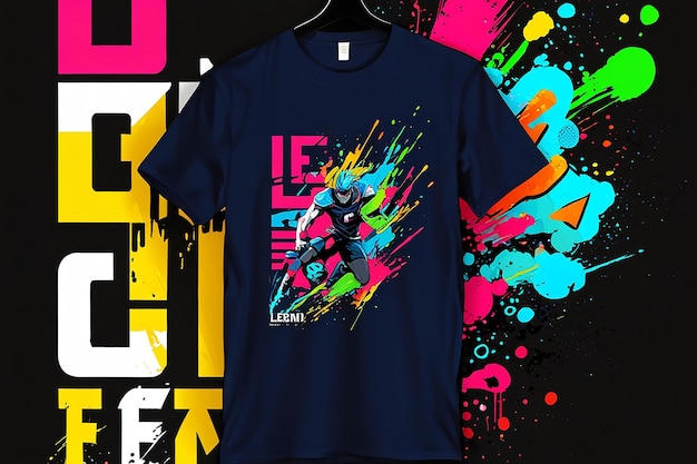 Photo legend football stylish tshirt and apparel abstract design