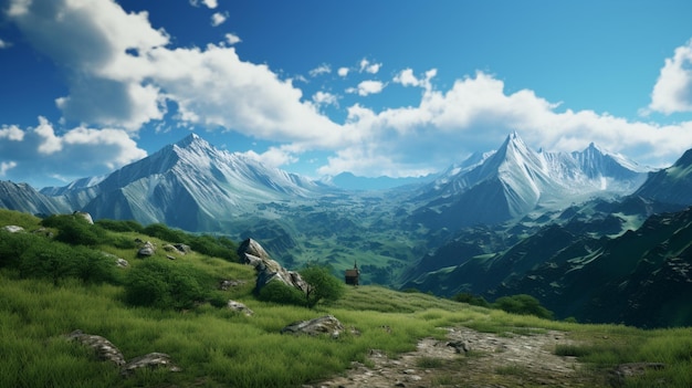 Legend zelda landscape atmospheric hyper realistic image Ai generated art