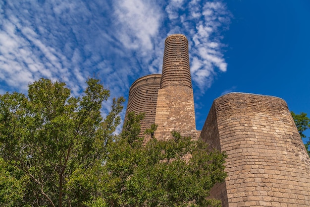 Legendary Maiden Tower ancient monument in Old City UNESCO cultural heritage Baku Azerbaijan