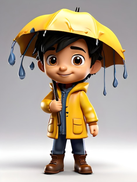 a lego character with rain drops on his face