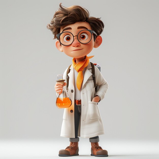 Photo a lego figure of a doctor with glasses and a stethoscope