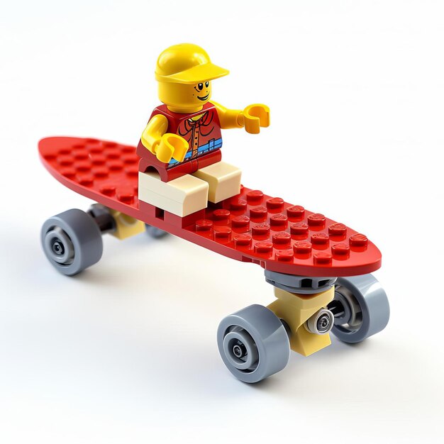 Photo lego flying skateboard toystyle fun in the air