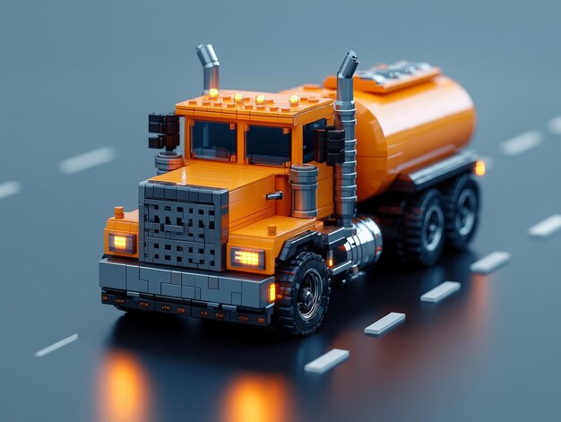 Photo lego semitruck toy