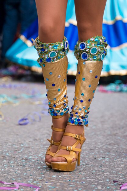 Legs of Carnival dancer