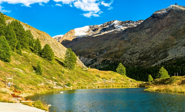 Leisee lake near Zermatt in Switzerland