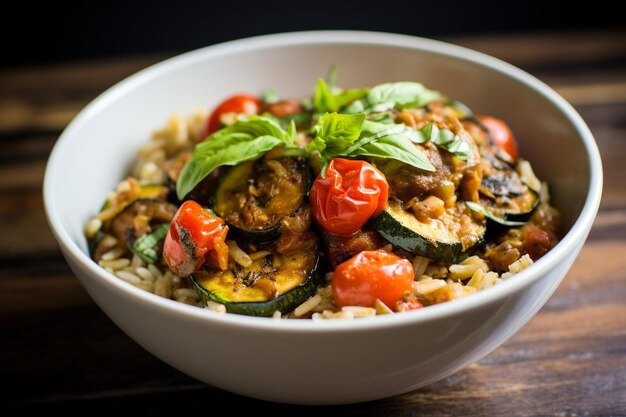 Lemon Basil Shrimp Orzo