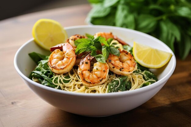 Lemon Basil Shrimp Pasta