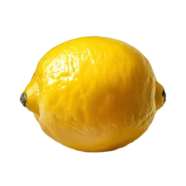 Photo lemon citrous fruit yellow photograph isolated white background closeup juicy ripe whole vitamin