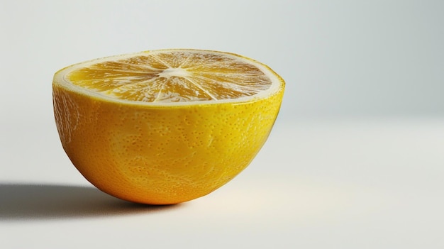 a lemon cut in half is shown on a table