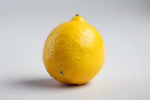 Lemon fruit isolated on white Neural network AI generated