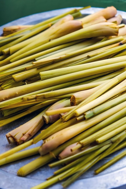 Lemon Grass The process of making Lemon grass tea by the traditional Thai method