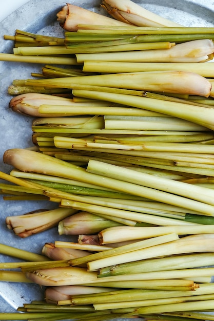 Lemon Grass The process of making Lemon grass tea by the traditional Thai method