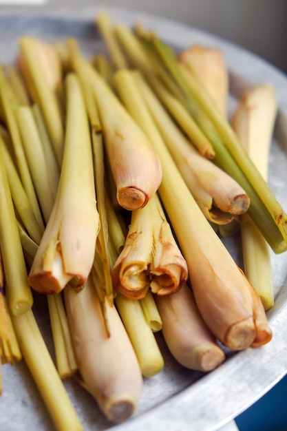 Lemon Grass The process of making Lemon grass tea by the traditional Thai method