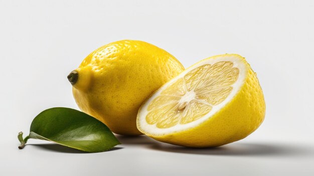 A lemon and a half of a lemon