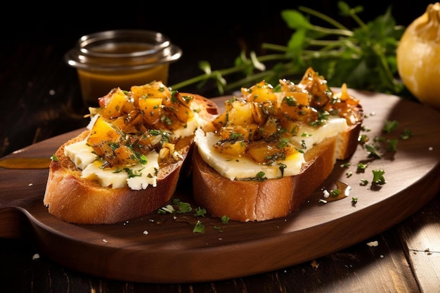 Lemon Herb Goat Cheese Bruschetta delicious Bruschetta food image photography