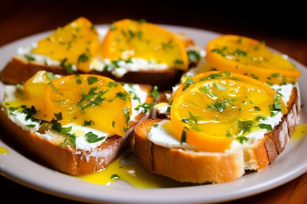 Lemon Herb Goat Cheese Bruschetta delicious Bruschetta food image photography