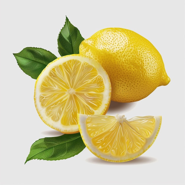 Photo a lemon is cut in half and the lemon is cut out