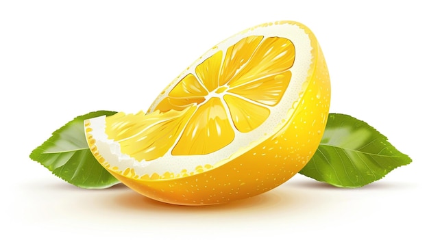 a lemon is cut into half and is shown