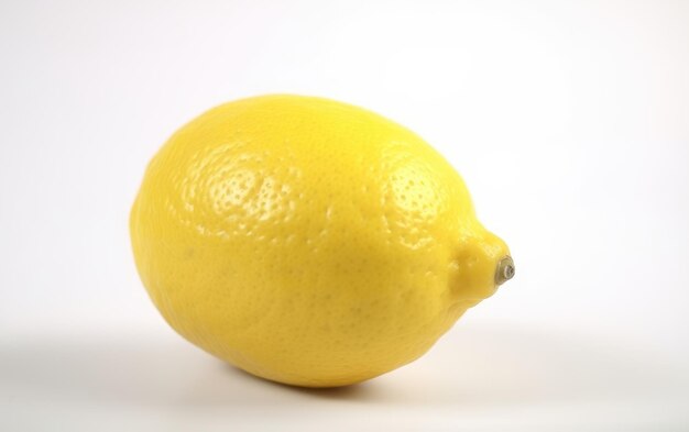 Photo a lemon isolated on a white background lemon slice citrus banner ai generated