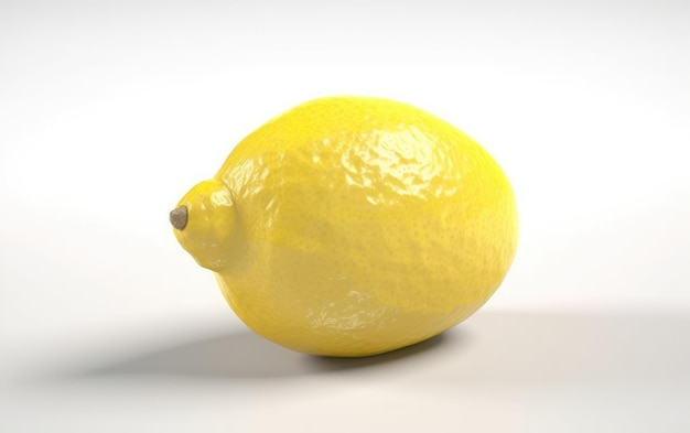 Photo a lemon isolated on a white background lemon slice citrus banner ai generated