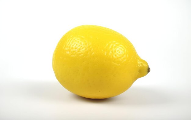 Photo a lemon isolated on a white background lemon slice citrus banner ai generated