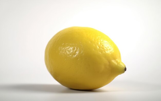 Photo a lemon isolated on a white background lemon slice citrus banner ai generated