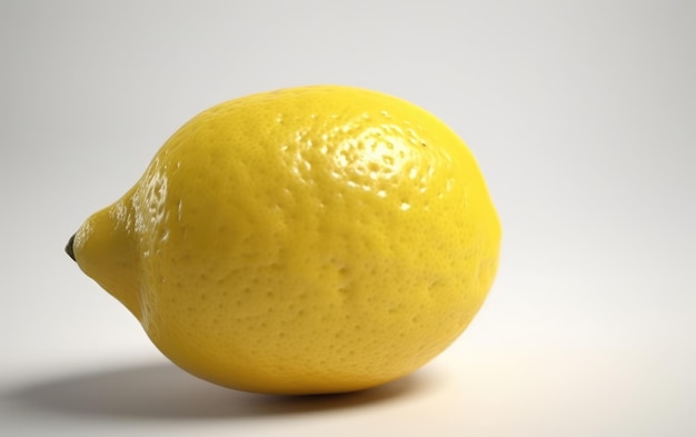 Photo a lemon isolated on a white background lemon slice citrus banner ai generated