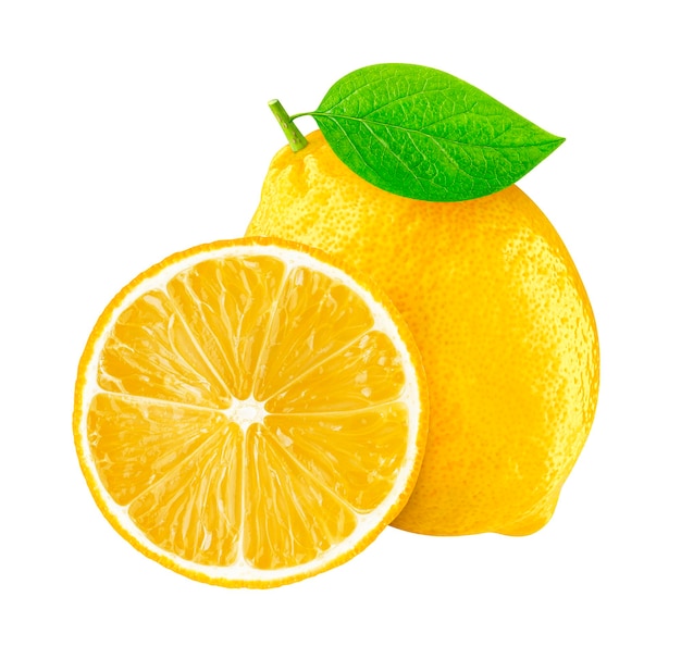 Lemon isolated on white background with clipping path