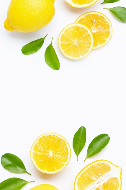 Lemon  isolated on white background. 