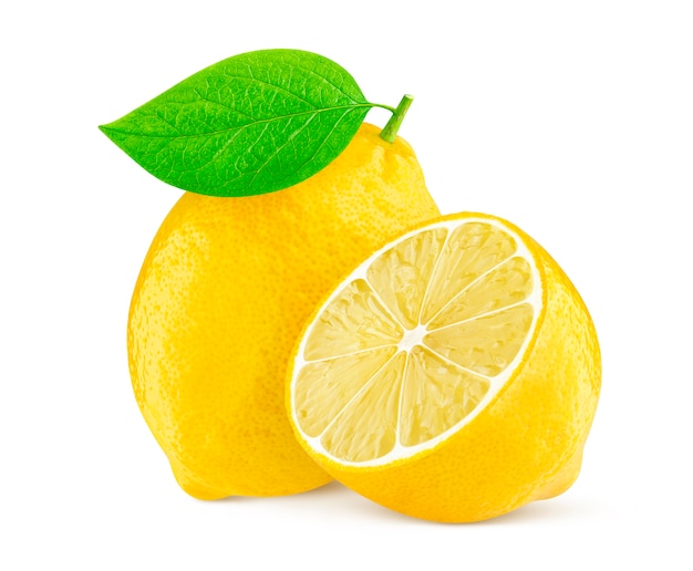 Lemon isolated on white background