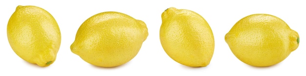 Lemon isolated on white Lemon collection Lemon with clipping path isolated o