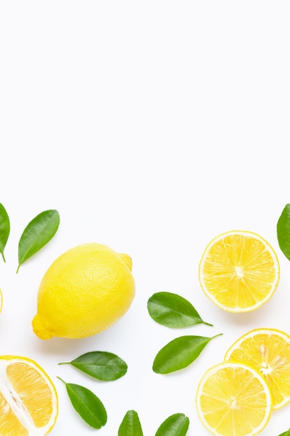 Lemon  isolated on white. 