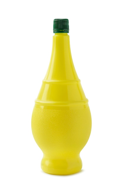 Lemon juice bottle isolated