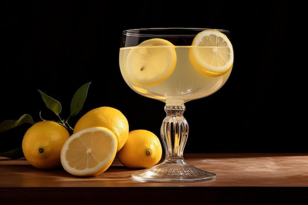 Lemon juice in clear goblet natural cool lemon juice lemon drink splash