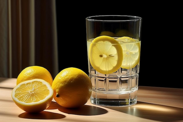 Lemon juice in clear tumbler natural cool lemon juice lemon drink splash