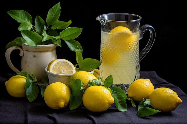 Lemon juice in glass container natural cool lemon juice lemon drink splash