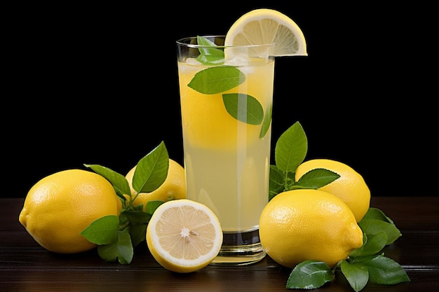 Lemon juice in glass cup natural cool lemon juice lemon drink splash