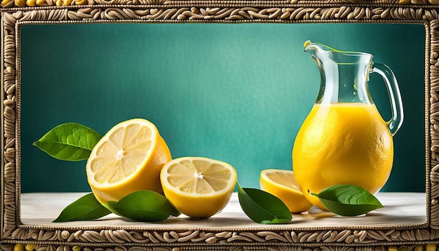 Photo lemon juice and healthy diet