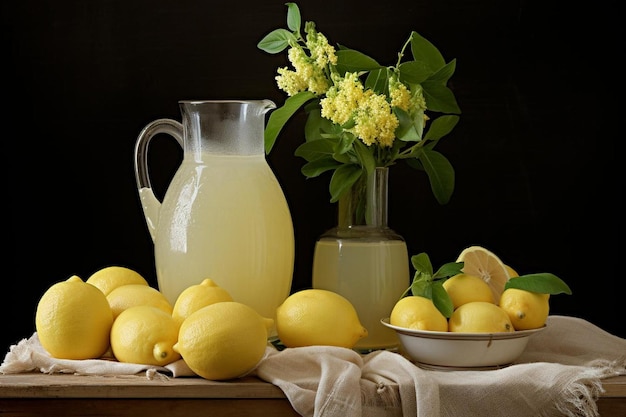 Lemon juice in rustic glass natural cool lemon juice lemon drink splash