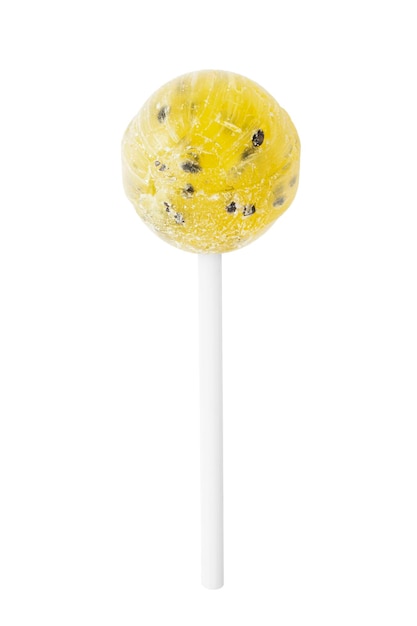 Lemon lollipop isolated