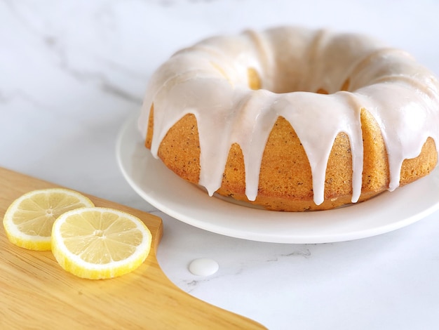 Lemon poppy seed pound cake