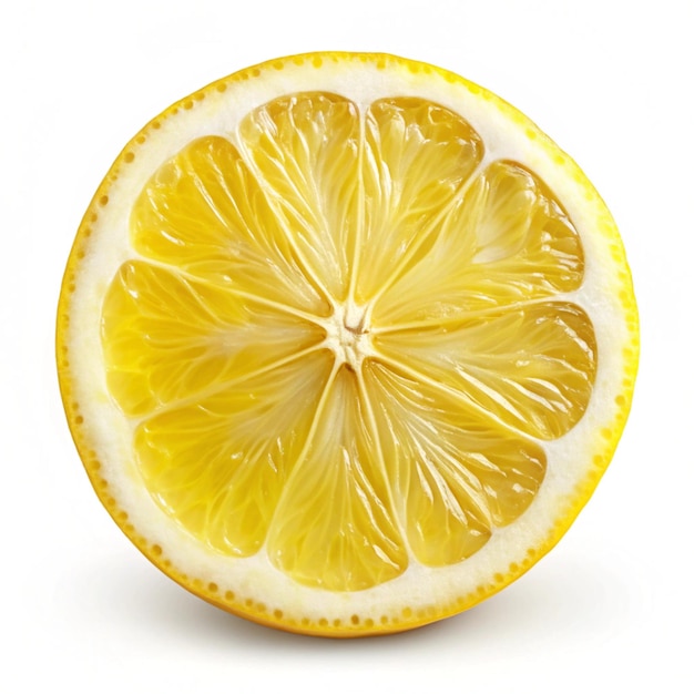 Photo lemon slice clipping path isolated on white background full depth of field