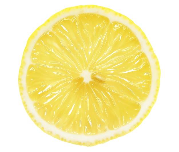 Lemon slice isolated on white background