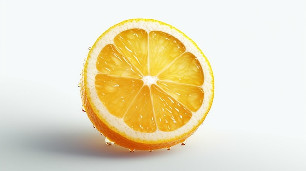 lemon slice on white background