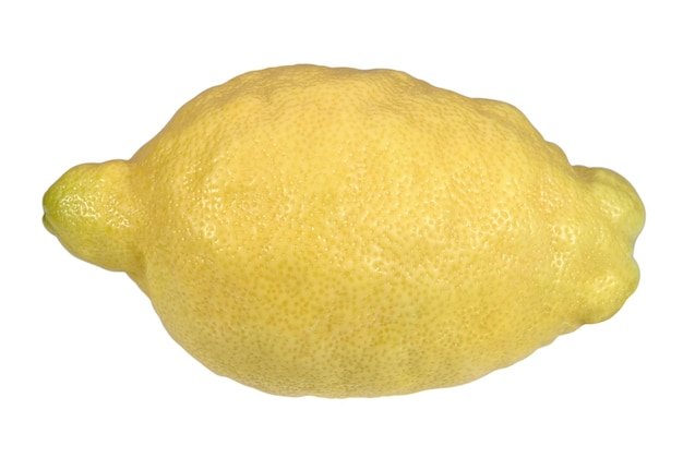 Lemon on white close up