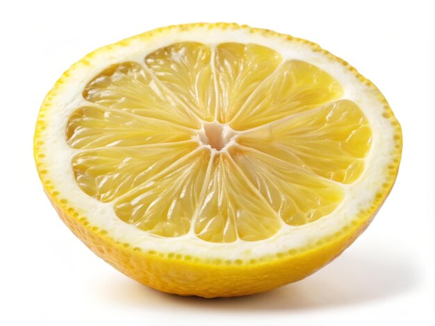 Photo a lemon with a half cut in half is shown