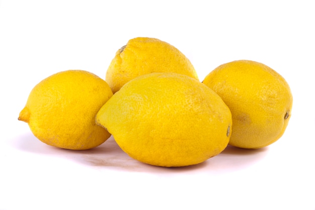 Lemons on white